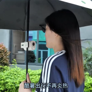 Umbrella Fan Clip-On Cooler – USB Rechargeable 360° Adjustable Grips Umbrella Hat Brim & Belt