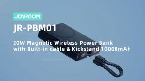 Joyroom JR-PBM01 10000mAh PD20W 15W Magnetic Wireless Charge Power Bank Kickstand Built-in Cable Powerbank