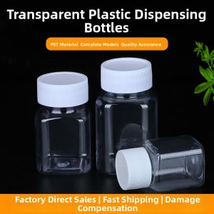 MUHUALAN | Square Transparent Plastic Bottles Sealed Thick
