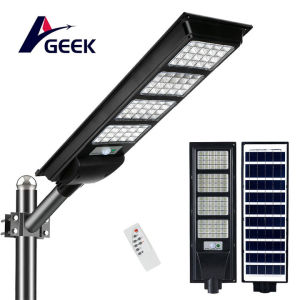 GEEK 8000W Solar Light Outdoor Waterproof with Solar Panel LED Floodlight Remote Control IP67 Security Lighting for Yard Garden Courtyard Auto On/Off Super Bright Dusk to Dawn