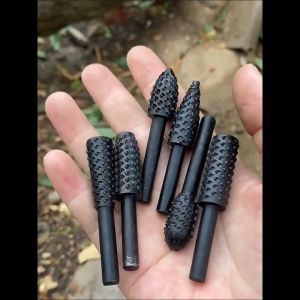 5pcs Steel Rotary Rasp File Burr Drill 1/4" Shank Rotary Craft Files Rasp Burrs Wood Bits Grinding Power Woodworking Carving Engraving Polishing Drilling Hand Tool