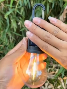 StyleDwelling Solar Outdoor Camping light solar camping lantern portable waterproof Tent camp lamp Type-C rechargeble 2 charging modes 3 Lighting modes Tungsten Light Tent Lamp with Clip Hook Emergency work light hiking camping set equipment