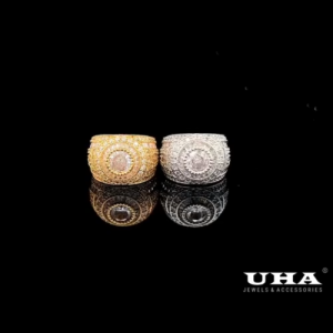 N1107 Nhẫn nam thiết kế kiểu ĐÁ CHÌM đơn giản tinh tế UHA