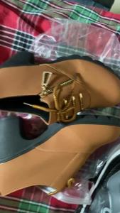 Giày Bốt Nữ Cỡ Lớn Kiểu Stiletto Cao Gót Có Khóa Kéo Bên Hông Giày Bốt Nữ Mũi Tròn Cổ Thấp Giày Công Sở Thời Trang Da Nhân Tạo