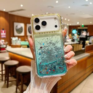 Luxury Bling Gradient Quicksand Phone Case For iPhone 17 Air 16 15 14 13 12 Pro Max 8 7 Plus X XR SE XS Max Glitter Clear Cover
