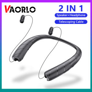 VAORLO หูฟังบลูธูทคล้องคอความจุมากพร้อมสายยืดได้ลำโพงบลูทูธ + ชุดหูฟัง2 In 1 กับเฟอร์หูฟังบลูธูท กับส่วนประกอบด้วย: