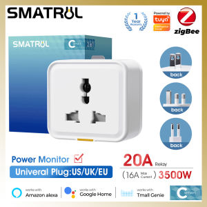 EU UK US Zigbee Smart Plug 3500W 20A Tuya Smart Home Universal Timing Socket Travel Adapter Power Monitor AC Wall Outlet 240V