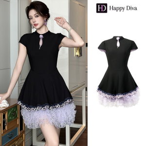 Happy Diva Womens Dresses Black Cheongsam Mini Dress Casual Dresses Formal Party Evening Dresses Wedding Dresses Student Graduation Ceremony Dresses 21707
