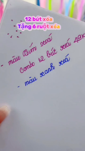 Bút Bi Gel Xóa Được Ngòi 0.5mm Thiết kế ngòi bấm kèm Đầu Xóa Silicon Dụng cụ học tập Luyện Chữ dễ dàng tẩy xóa khi viết sai