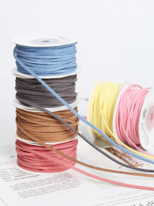 3mm Leather Rope Korean Velvet Deerskin Suede Rope DIY Hand Tie Gift String Baking Decoration Hand Gift Ribbon