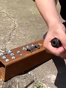 Pistol Ramset Alat paku tembak Beton Ramset Manual Mini Nail Gun Silencer Nails 7.3mm