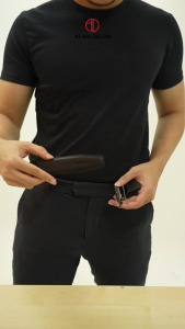 ALAIN DELON MEN 1.5" *TOOTHLESS* BLACK AUTO LOCK BELT - ABT3411PN3MI5