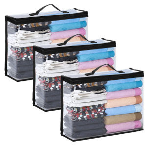 Transparent Storage Bag Quilt Clothing Storage Bag Waterproof and Moisture-proof Quilt Organizing Bag Storage Organizer Dustproo