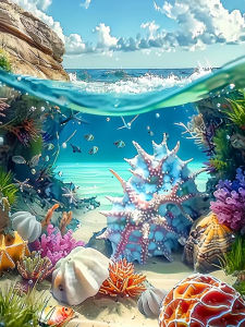 500/1000/1200/2000PCS Jigsaw Puzzle Underwater World Ocean Scene With Fish Corals And Sea Turtles For Adults Family Fun Gift