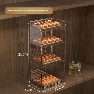 Bathroom Vertical Mirror Cabinet Storage Box Wall-Mounted Lipstick Jewelry Rack Bathroom Mirror Bevel Cosmetic Shelf