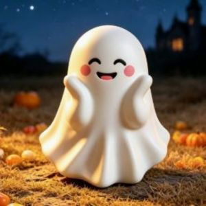 10Pcs Halloween Ghost Mini Ornament Figurine Gift for Friends Office Desk Festive Cake Topper Room Aesthetic Ornament