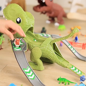 ของเล่นรางเลื่อนไดโนเสาร์สำหรับเด็ก ชุดของเล่นแปลงร่างไทรันโนซอรัสเร็กซ์ ของเล่นเสริมพัฒนาการ