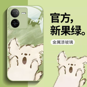 เคสโทรศัพท์มือถือแบบนิ่มป้องกันการตกหล่นแบบเต็มจอสำหรับ Vivo IQOO Z8 Z6x Z5 Z3 Iqooz7 Z1x ดีไซน์การ์ตูนสุดน่ารัก เปลือกป้องกันแบบโลหะเคลือบแก้วสำหรับผู้หญิง