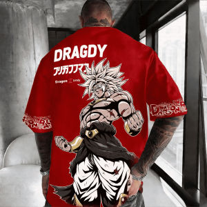 Bandai | Dragon Ball Anime Print Crew-neck Short-sleeved Bandai 2026 New Summer Mens Sports Fitness Breathable Cotton Loose T-shirt