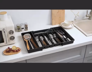 ✳️TSG65✳️ PP Adjustable Cutlery Organizer Tray Utensil Organizer Tray Cutlery Storage Tray Utensil Storage Tray Cutlery Divider Tray Utensil Divider Tray Cutlery Sorting Tray Utensils Sorting Trays Cutlery Tray Utensils Trays Cutlery Box Utensil Box