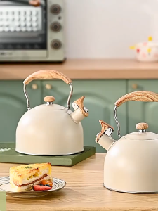 Nylon Grip Handle Whistling Kettle 2.5L Stainless Steel for Induction Cooktops