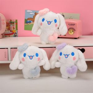 12cm Cute Sanrio Cinnamoroll Keychain Plush Action Figure Key Chain Doll Pendant Bag Accessories Decoration Toy Keyring Gift Girl Y2k