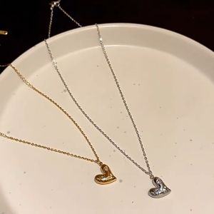 Ladamas Kalung Titanium Liontin Love Hati Dengan Permata Zircon Berkilau Mewah Fashion Harian KT168