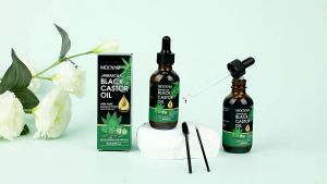 60ML Jamaican Black Castor Oil Organic Body Massage Castor Oil Pure Natural Castor Oil for Hair Growth Body Care Eyelashes & Eyebrows Moisturizing Massage OilPure Black Castor Oil