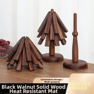 Walnut Wood Christmas Tree Insulation Mat