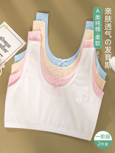 Girls Underwear 12 Kids Development Period Thin Young Adult Bra Class a Pure Cotton Girl Vest Primary School Student Stage 1
