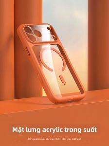 OUXUAN | Ốp Lưng iPhone 17 Pro Max Bao Đầy Kính Acrylic Chống Sốc Có Từ