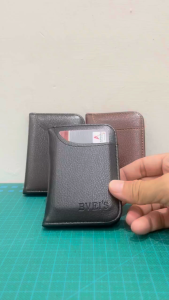 Man Women Cardholder Wallet BVEIS SK001 Dompet Kartu Anti Ribet Kecil Muat Banyak PU Leather