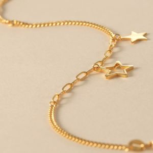 Chow Sang Sang 周生生 999 Gold Essence Stars Bracelet for Women 18cm 93684B Price-by-Weight 3.74g Gold