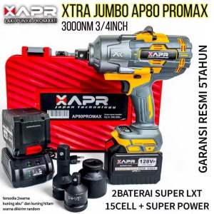 APR JAPAN AP80PROMAX Raja Impact Wrench Xtra Jumbo 3/4inch 3000NM Garansi Resmi Mesin Pembuka Baut
