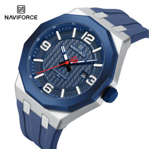 Naviforce 8079 Luxury Mens Business Watch Waterproof Sports Quartz Clock Silicone Strap Men Wristwatches Relogio Masculino