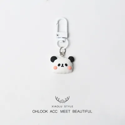 Cute Panda Pendant Personalized Keychain Black and White Minimalist Hanging Bag Decoration Ornaments