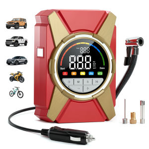 Portable Car Tire Inflator 12V Air Compressor 150PSI Digital Pump Fast Inflation CE Certified for SUV Truck Moto Bicycle Balls
