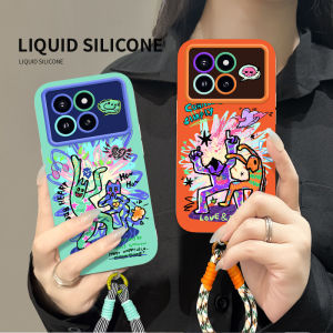 สไตล์กราฟฟิตีแบบอินสตาแกรมเหมาะสำหรับ Xiaomi 14เคสโทรศัพท์มือถือแบบใหม่14pro/13มีเอกลักษณ์แบบหุ้มทั้งเครื่อง mi11หน้าต่างใหญ่ซิลิโคน12S ป้องกันการตกหล่นสายคล้อง Xiaomi x การ์ตูนแบบใหม่13pro แอนิเมชันแบบตลก