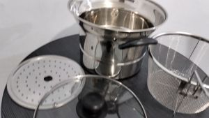HATAYASHOP - NOODLE POT STAINLESS - PANCI PENGGORENGAN MIE/ KENTANG MULTIFUNGSI 3 IN 1 22 CM/PENGGORENGAN KENTANG/PANCI SUSU/PANCI MIE/PANCI KUKUS/PANCI MULTIFUNGSI/PANCI STAINLESS/PANCI STAINLESS STELL / PANCI SUSU MIE / PANCI PENGGORENGAN