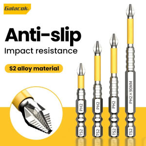 Phillips Magnetic Screwdriver Bit Set 25/50/65/70/90/150mm Non-Slip Impact Drill Bit 1/4 Inch Hexagonal Shank for Electric Drill