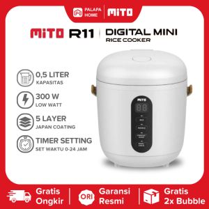 Rice Cooker Mini Digital Mito R11 Low Watt Multifungsi 1/2 Liter - Reskuker Kecil Hemat Listrik