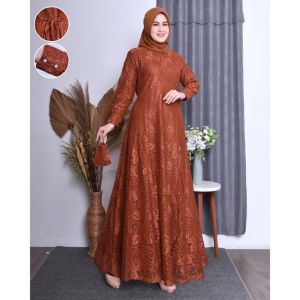 (COD) Gamis Burkat Premium Busui/Baju Seragam Kondangan/Baju Pesta/Gamis Burkat Jumbo M-L-XL-XXL-3XL