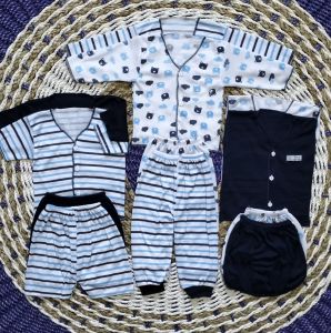Terbaru Paket Hemat 30 Pcs Baju Bayi seri Navy Usia 0-3 Bulan
