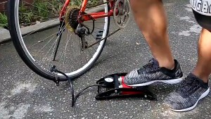 Heavy Duty Foot Pump for Motorcycle Bicycle Ball Tyre Inflator Tire Pump Bike High Pressure Portable Pam Angin