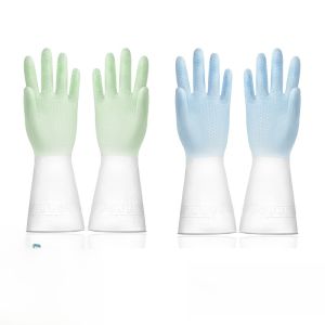 SVORIAHI | Thickened Fleece Waterproof Rubber Gloves For Washing Dishes And Laundry Durable Household Chores Kitchen Cleaning Tools