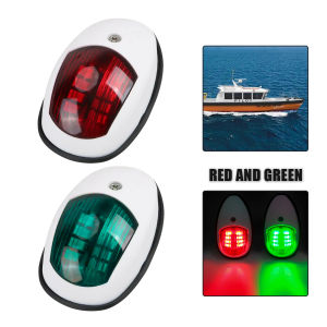 2Pcs 12V 24V LED Running Lights For Boat Signal Lamp Marine Navigation Light Yacht Accessories Red Green RV Truck Trailer Lamps