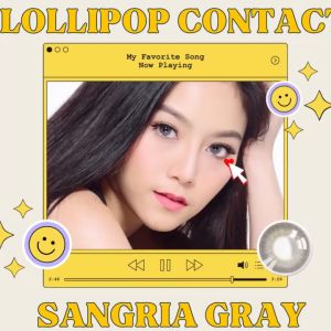 sangria คอนแทคเลนส์บิ๊กอาย แบรนด์ Lollipop สีเทา ลายชัด สวยมากค่ะ