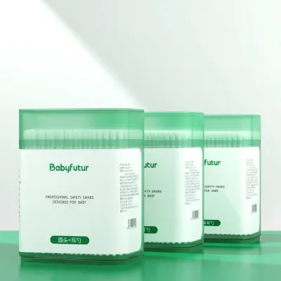 Babyfutur | Infant Cotton Swabs for Ear and Nose Cleaning Ultra-Fine Double-Ended
