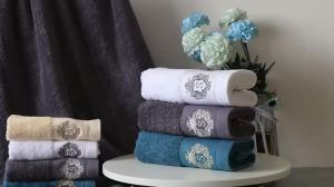 2pcs Blue Bathroom Towels Premium Hand Towels Cotton Soft Highly Absorbent Hotel & Spa Quality Hand Bath Towels Home Supplies
