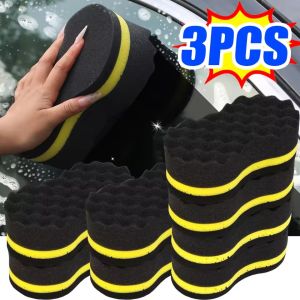 3PCS Car Wash Sponge Large 8-Shaped High Density Super Absorbent Honeycomb Sponge Block 3-layer Thickening Auto Detailing Cleaning